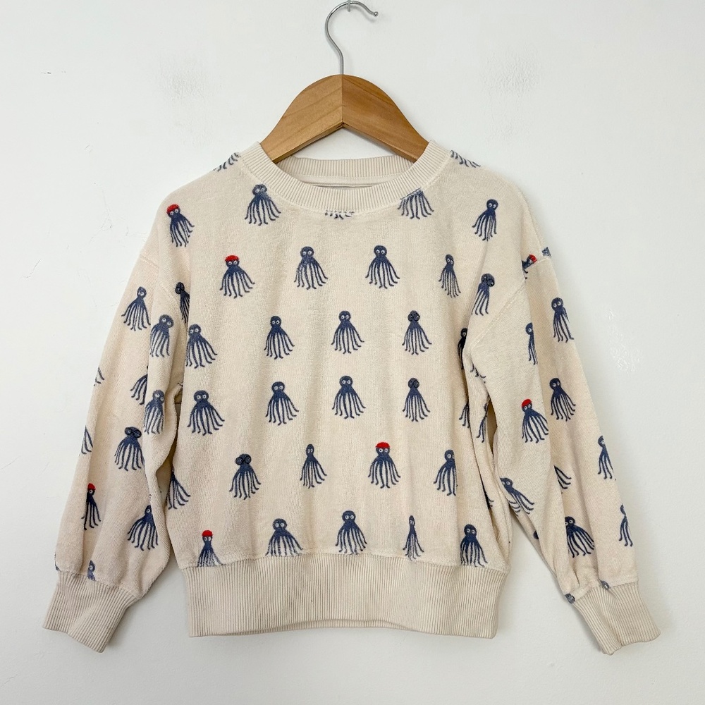 Emile & Ida terry octopus sweater